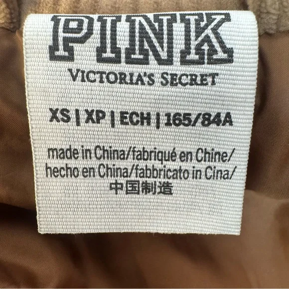 Victoria’s Secret Pink Super Soft Ribbed Velour Cropped Puffer Vest - Picture 8 of 9